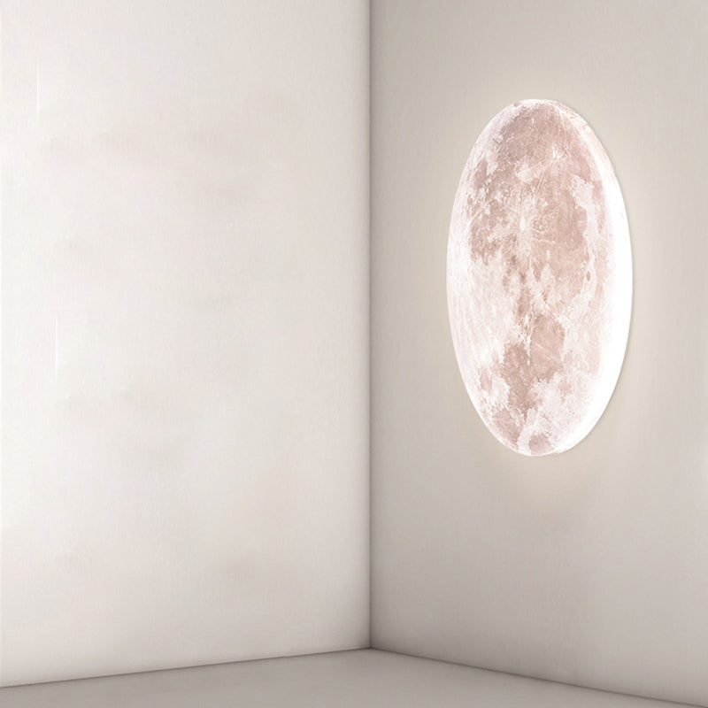 Moon Ceiling Light Fixture Contemporary LED Flush Mount for Bedroom