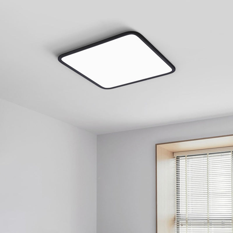 Slim Square Ceiling Light Fixture Simple Flush Mount for Bedroom