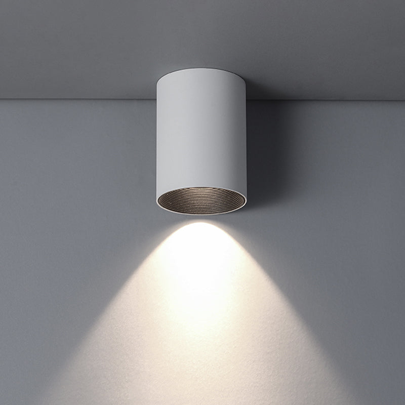 Cylinder Ceiling Light Fixture Contemporary LED Flush Mount for Corridor