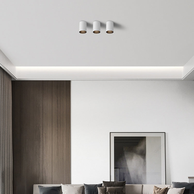 Cylinder Ceiling Light Fixture Contemporary LED Flush Mount for Corridor