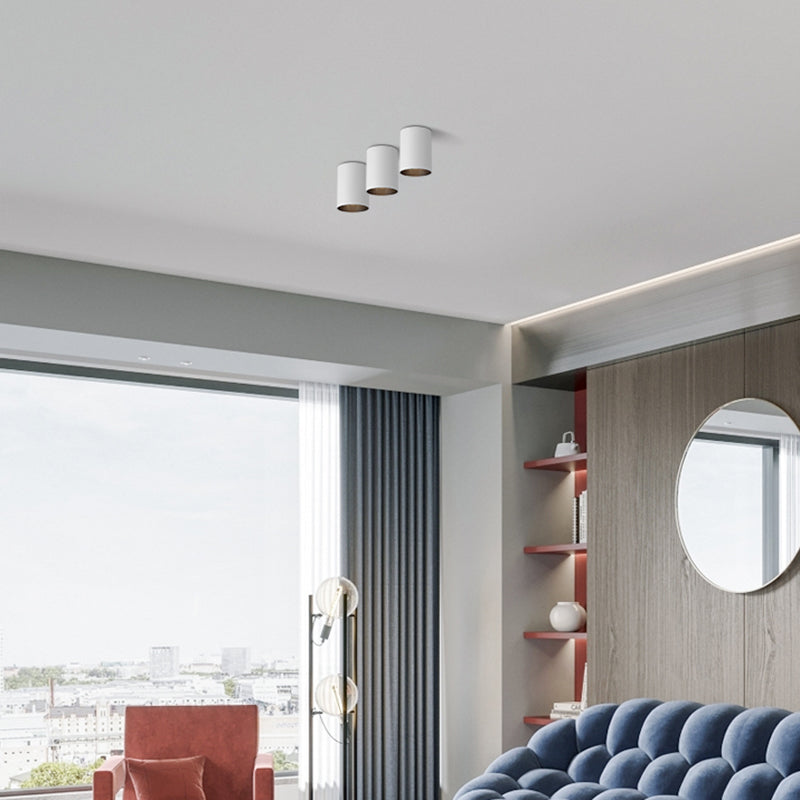 Cylinder Ceiling Light Fixture Contemporary LED Flush Mount for Corridor