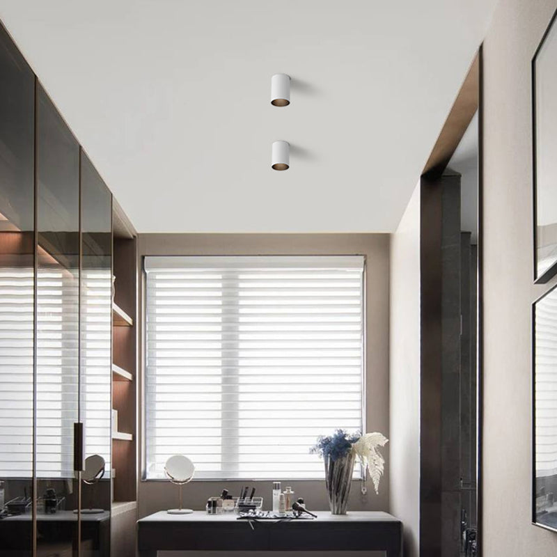 Cylinder Ceiling Light Fixture Contemporary LED Flush Mount for Corridor