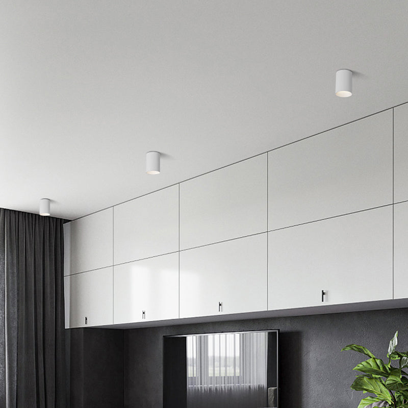 Cylinder Ceiling Light Fixture Contemporary LED Flush Mount for Corridor