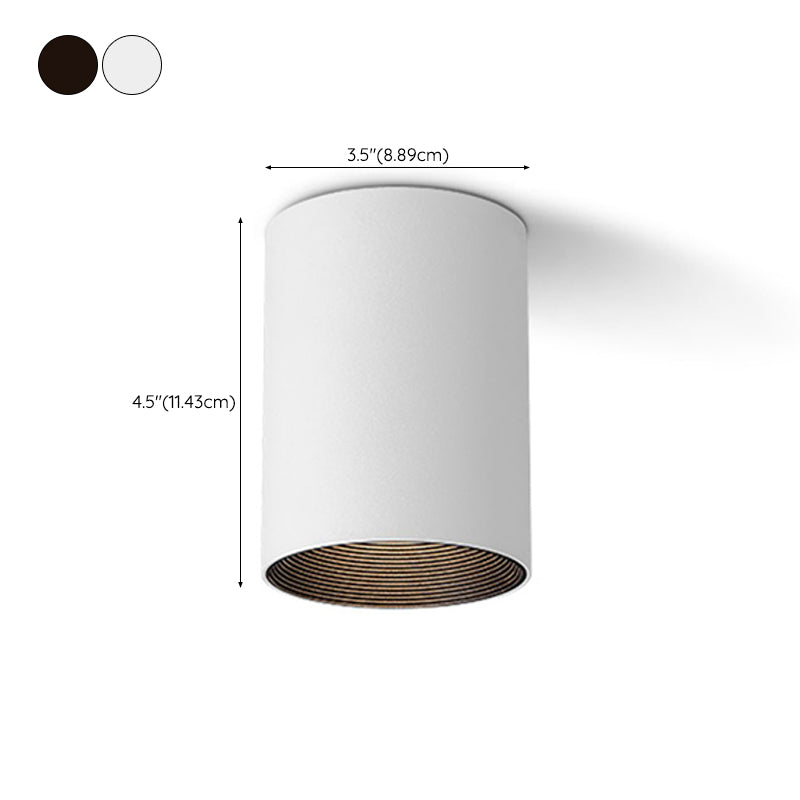 Cylinder Ceiling Light Fixture Contemporary LED Flush Mount for Corridor
