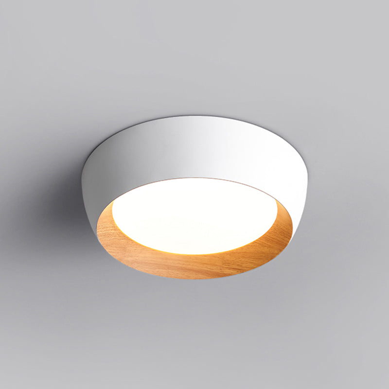 White Ceiling Light Fixture Nordic Round LED Flush Mount for Bedroom