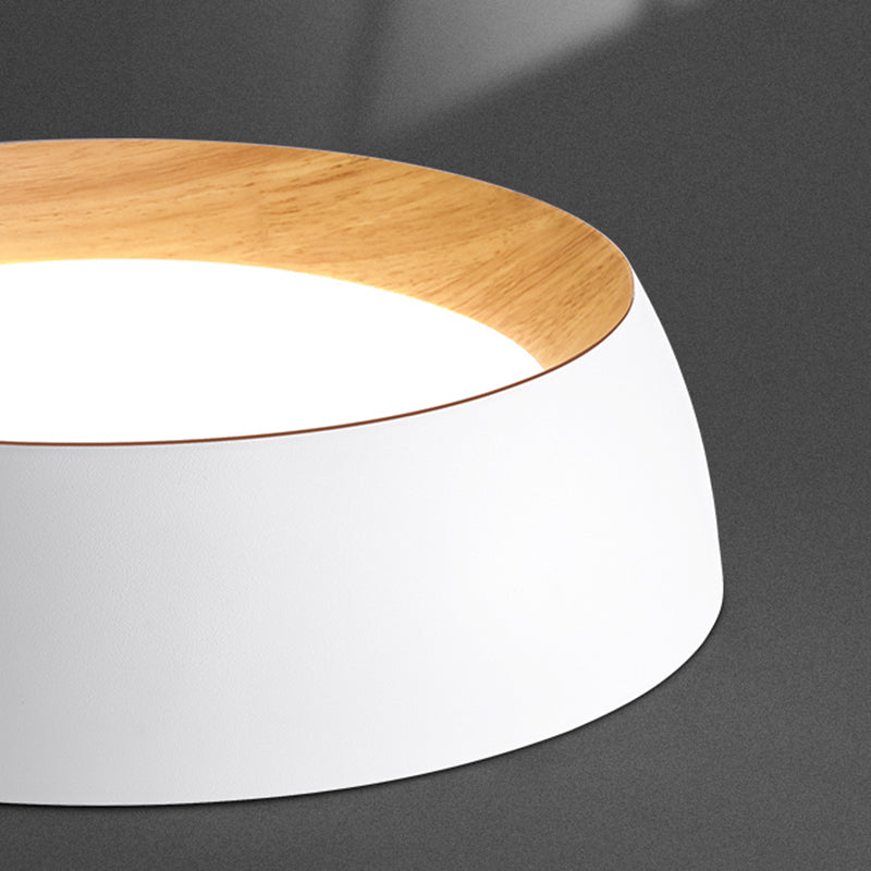 White Ceiling Light Fixture Nordic Round LED Flush Mount for Bedroom
