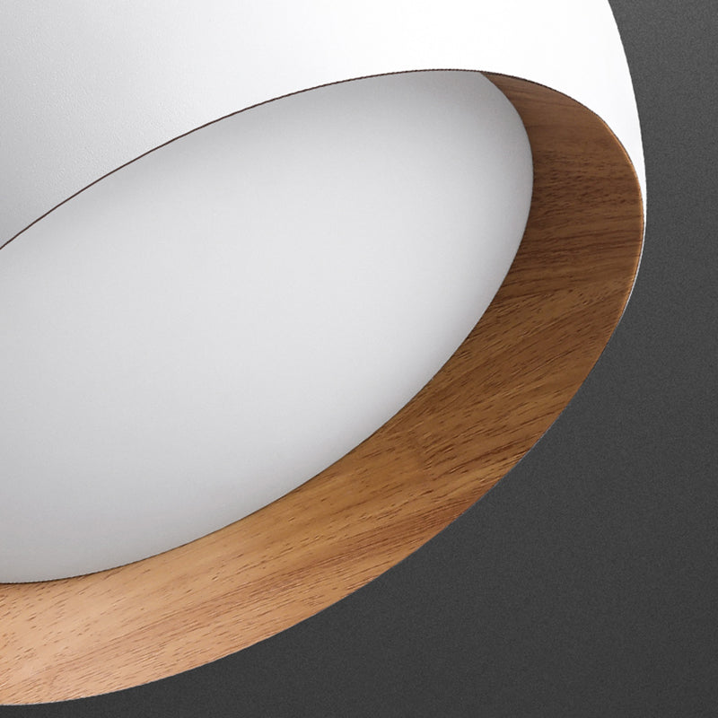 White Ceiling Light Fixture Nordic Round LED Flush Mount for Bedroom