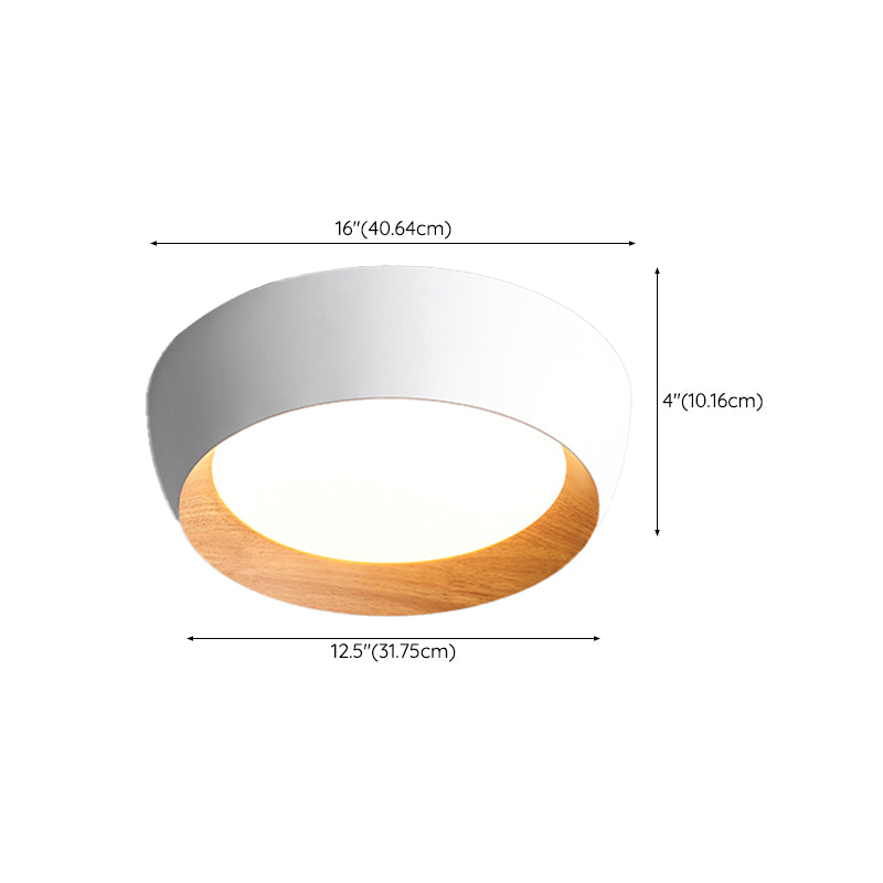 White Ceiling Light Fixture Nordic Round LED Flush Mount for Bedroom