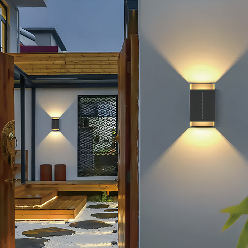 Contemporary Metal Wall Light with Stainless Steel Shade for Living Room