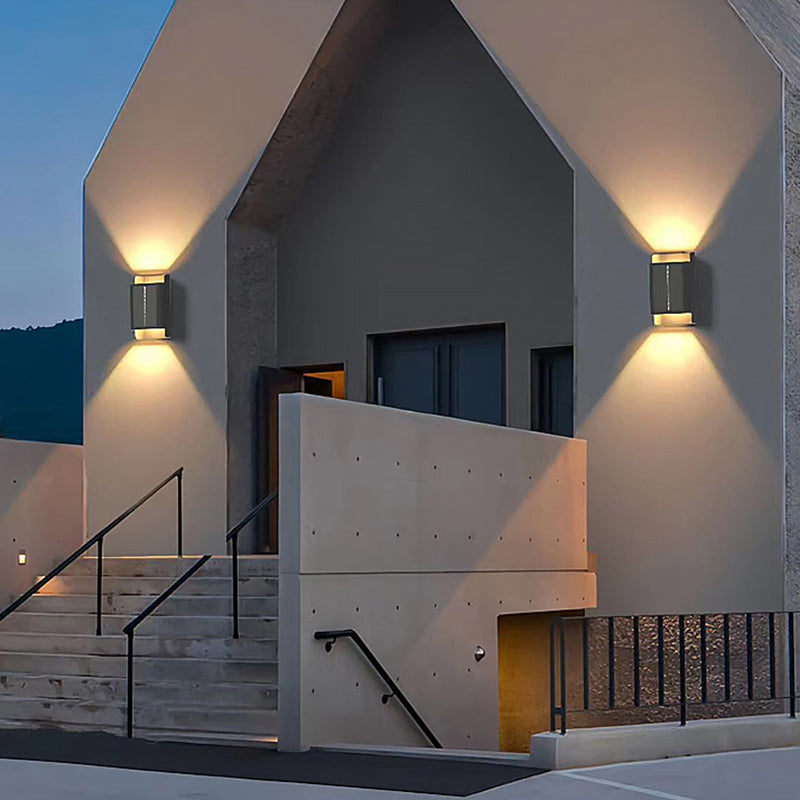 Contemporary Metal Wall Light with Stainless Steel Shade for Living Room