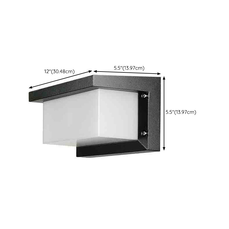 Waterproof Wall Mount Lamp Modern Style with Plastic Shade for Garden