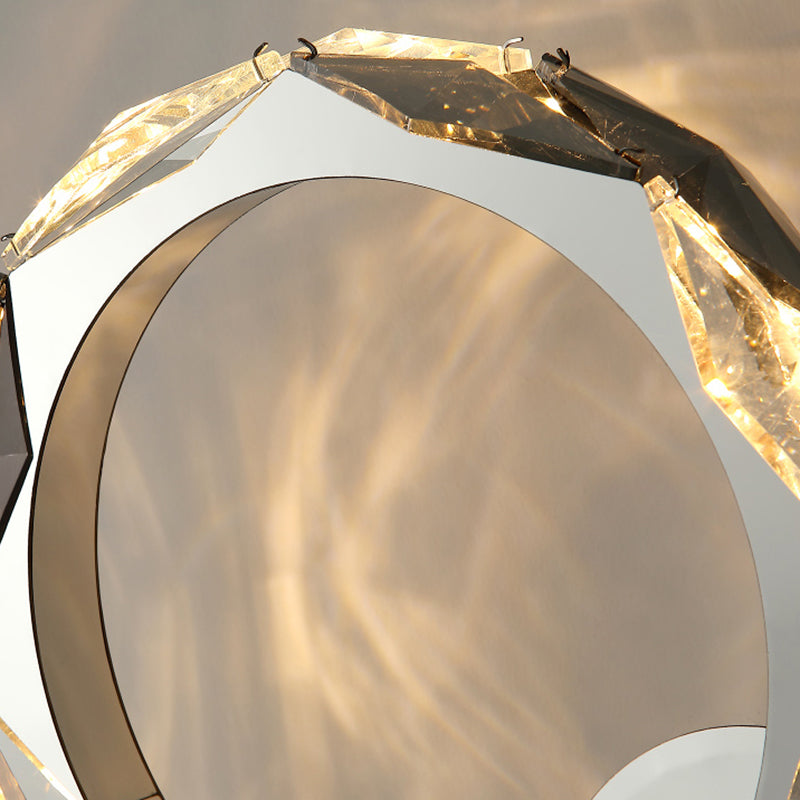 Modern Style Wall Mount Lamp LED with Crystal Shade for Bedroom