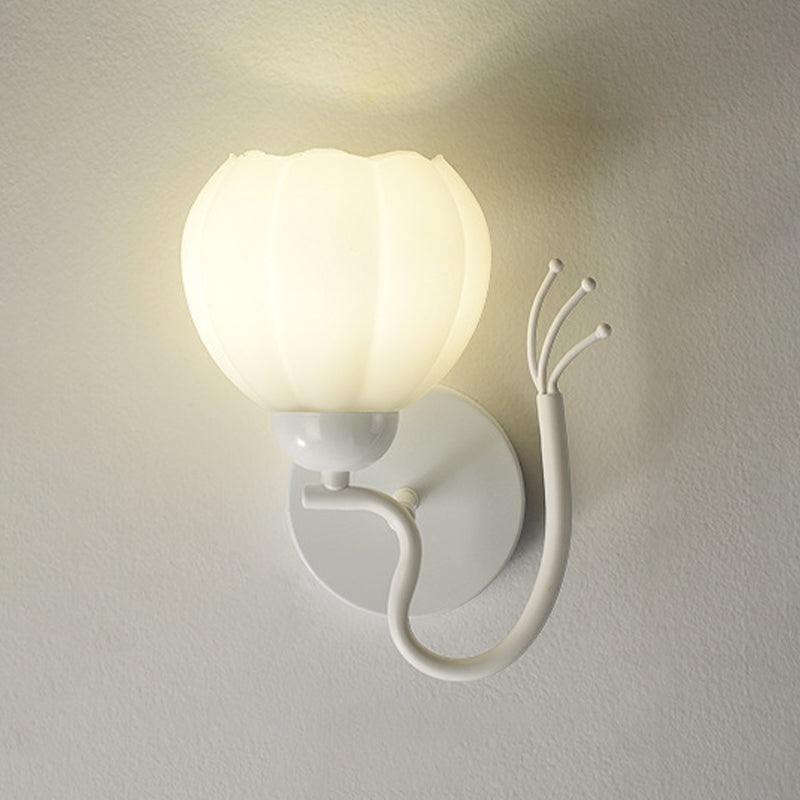 1/2-Light Modernism White Metallic Shaded LED Wall Mounted for Foyer