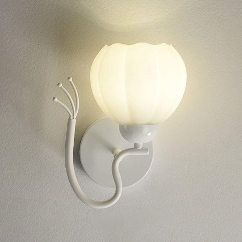 1/2-Light Modernism White Metallic Shaded LED Wall Mounted for Foyer