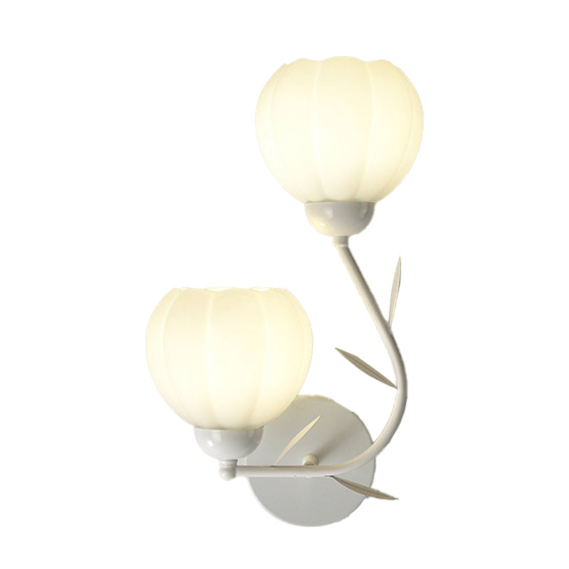 1/2-Light Modernism White Metallic Shaded LED Wall Mounted for Foyer