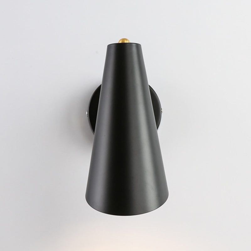 Cone Simplicity Metal 1 Light Wall Light Fixture in Black/White