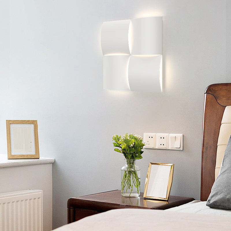 Single Modernism White Metallic Shaded LED Wall Mounted for Foyer