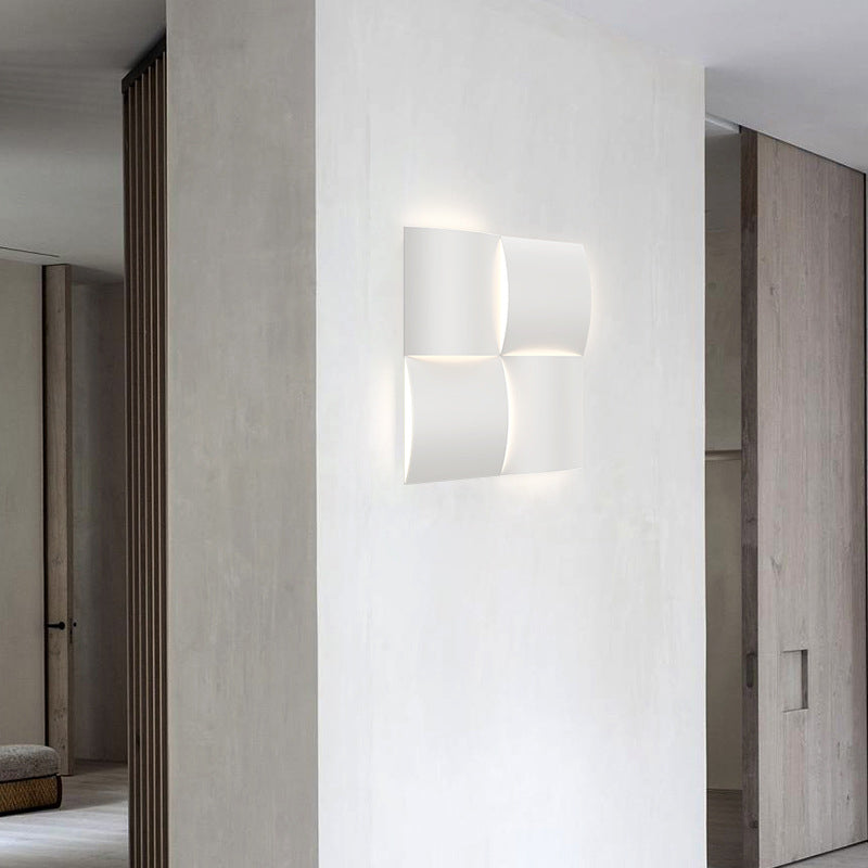 Single Modernism White Metallic Shaded LED Wall Mounted for Foyer