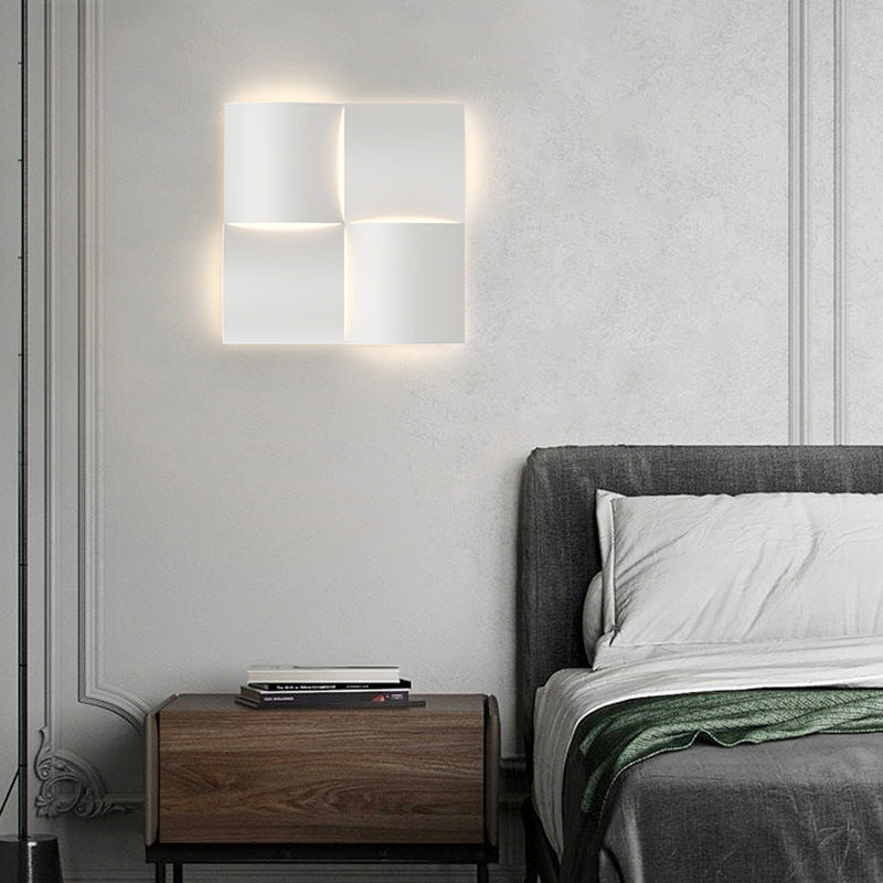 Single Modernism White Metallic Shaded LED Wall Mounted for Foyer