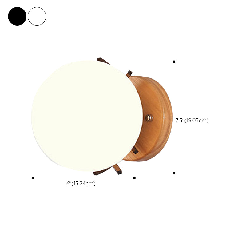 Single Modernism White/Black Glass Shaded Wall Mounted for Foyer