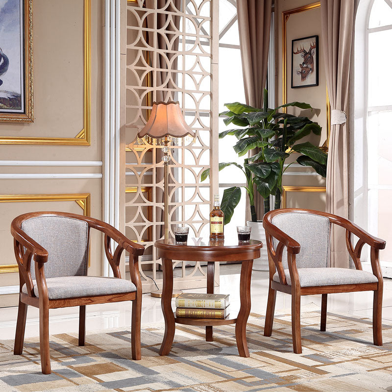 Traditional Style Dining Chair Solid Wood Arm Chair for Kitchen