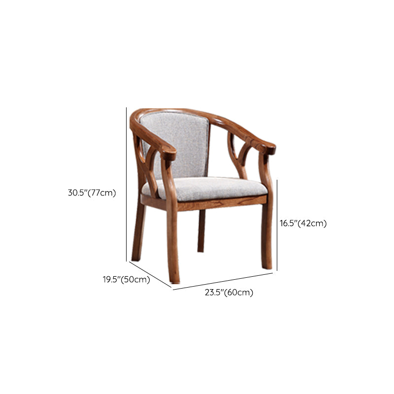 Traditional Style Dining Chair Solid Wood Arm Chair for Kitchen