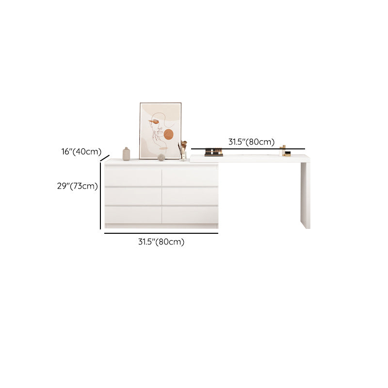 White Bedroom Lighted Mirror Wooden With Drawer Vanity Dressing Table