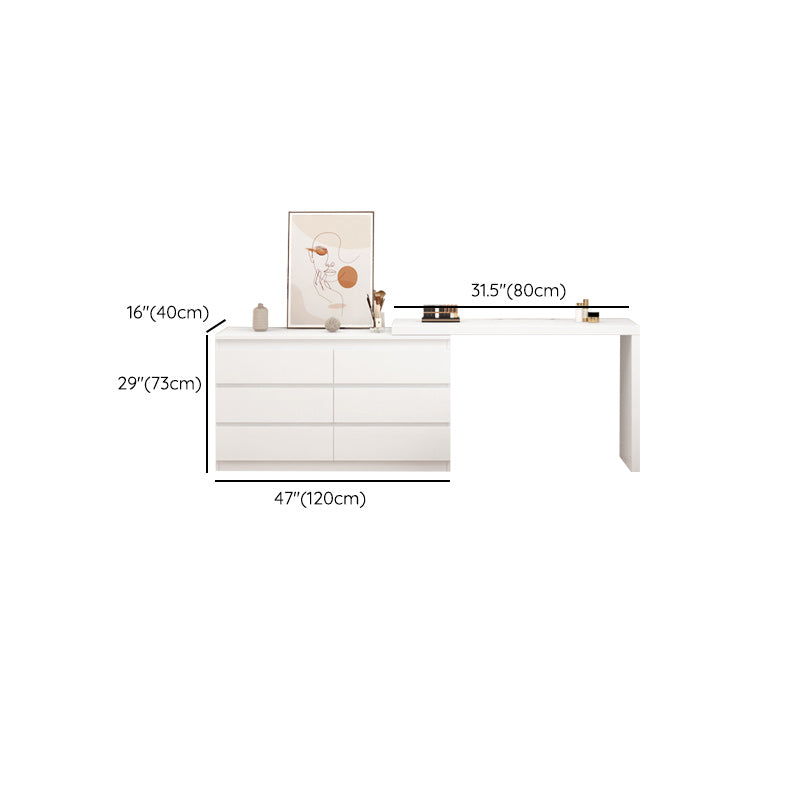 White Bedroom Lighted Mirror Wooden With Drawer Vanity Dressing Table