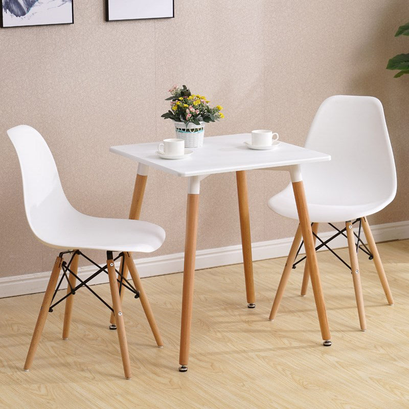 Wooden Dining Room Table for 2 Person with Natural Wood Legs