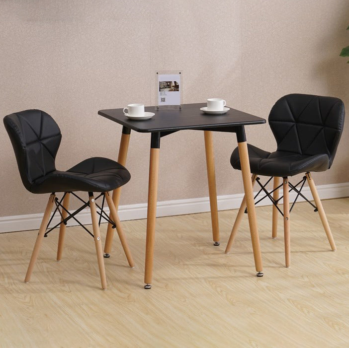 Wooden Dining Room Table for 2 Person with Natural Wood Legs