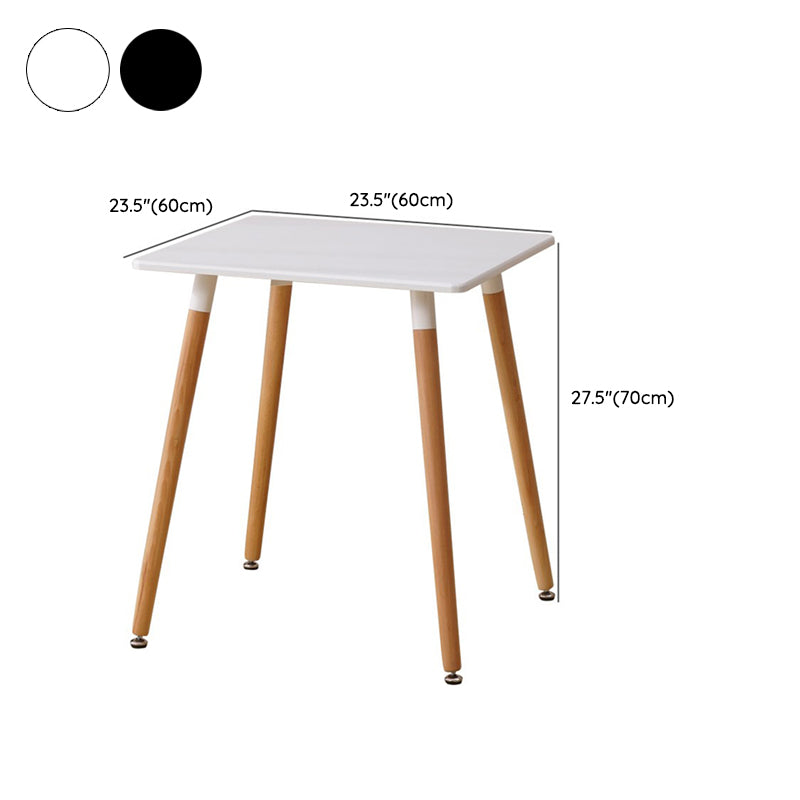 Wooden Dining Room Table for 2 Person with Natural Wood Legs