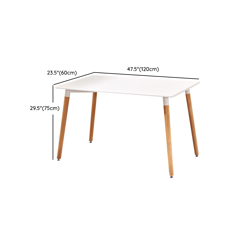 Wooden Dining Room Table for 2 Person with Natural Wood Legs