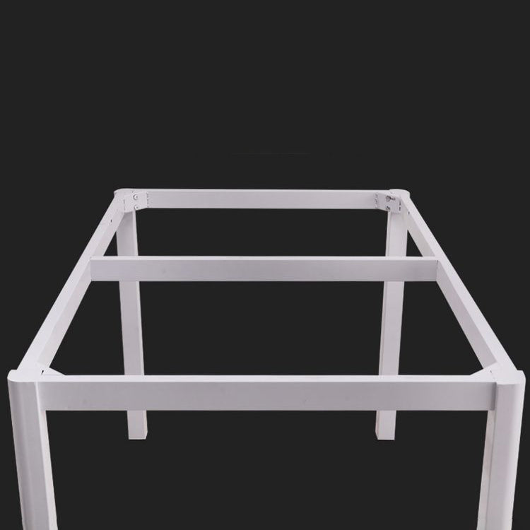 Modern Rectangular Dining Table Glass Tabletop for Living Room