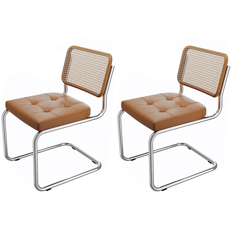 1/2/4/6 Pieces Modern Rectangle Acrylic Base Dining Set for Home