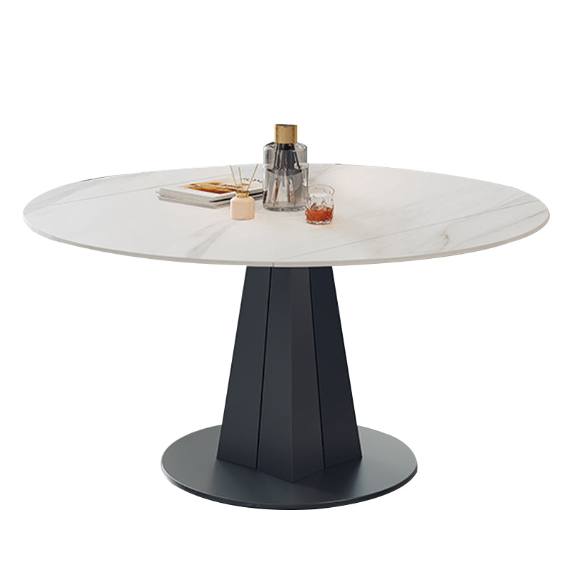 1/5/7 Pcs Modern Stone Round Shape Dinette Table with Armless Chair