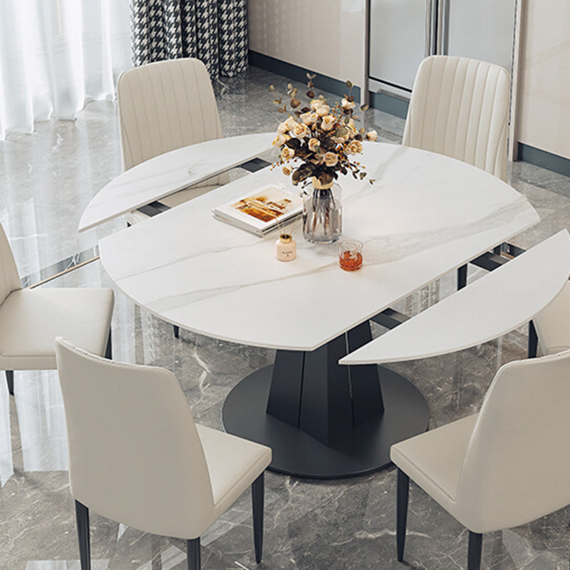 1/5/7 Pcs Modern Stone Round Shape Dinette Table with Armless Chair