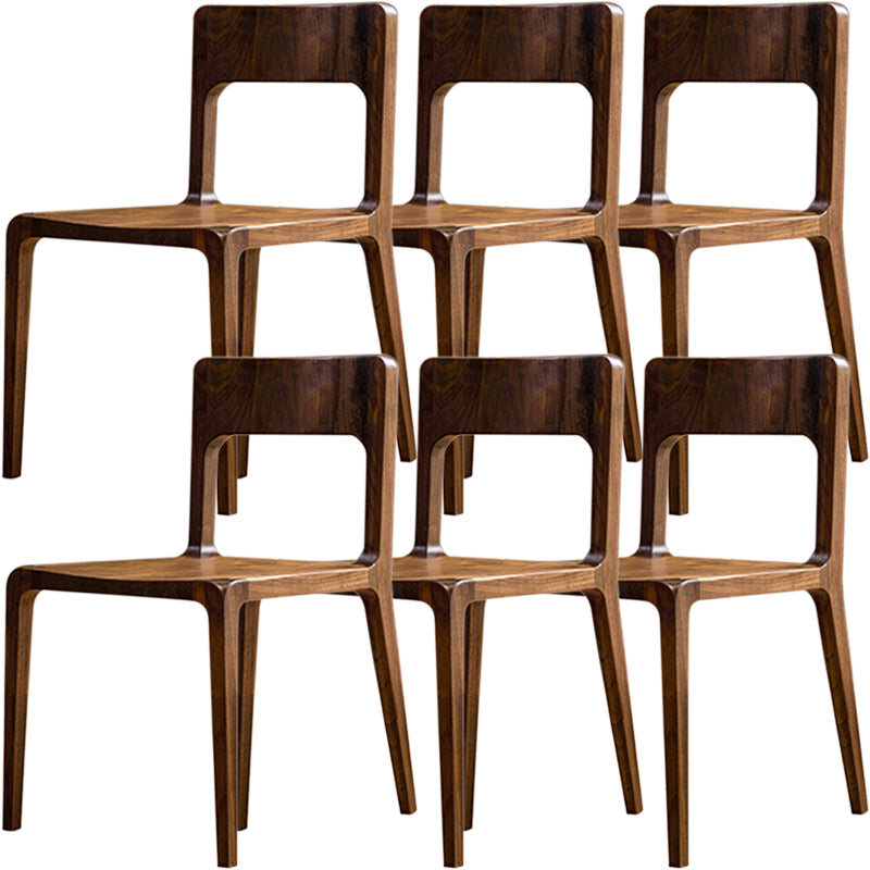 Contemporary Style Open Back Solid Wood Dining Side Chair for Home