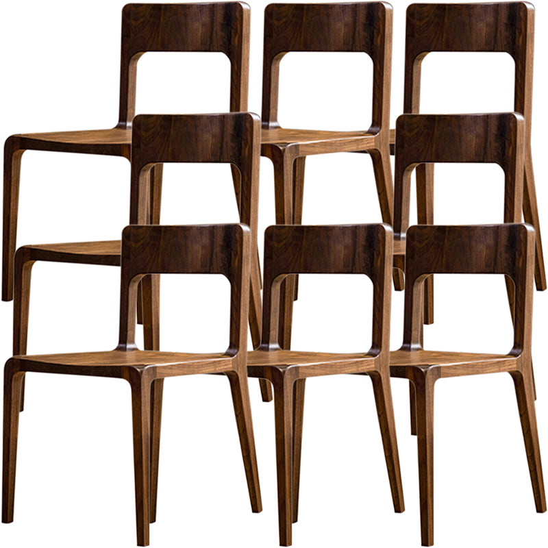 Contemporary Style Open Back Solid Wood Dining Side Chair for Home