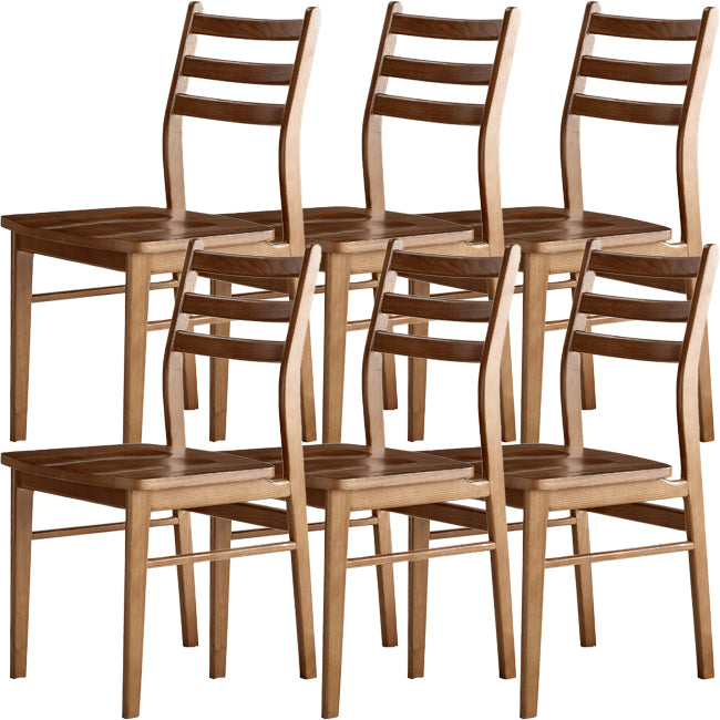 Dining Room Modern Solid Wood Ladder Back Armless Dining Chair