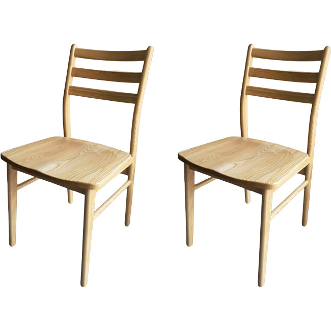 Dining Room Modern Solid Wood Ladder Back Armless Dining Chair