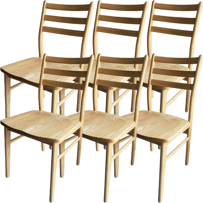 Dining Room Modern Solid Wood Ladder Back Armless Dining Chair