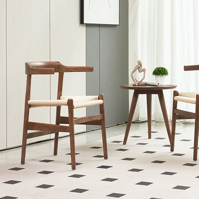 Contemporary Style Open Back Solid Wood Home Use Dining Side Chair