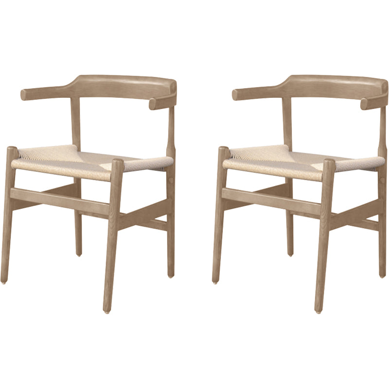 Contemporary Style Open Back Solid Wood Home Use Dining Side Chair