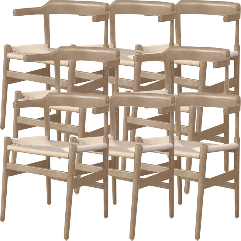 Contemporary Style Open Back Solid Wood Home Use Dining Side Chair