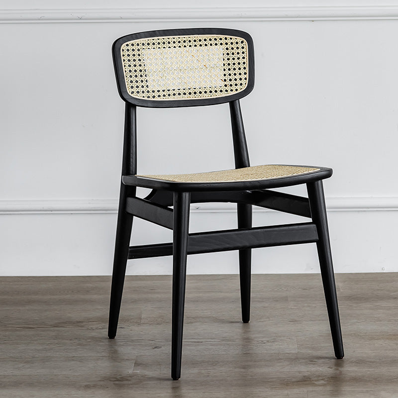 Contemporary Indoor Solid Wood Open Back Armless Dining Chair