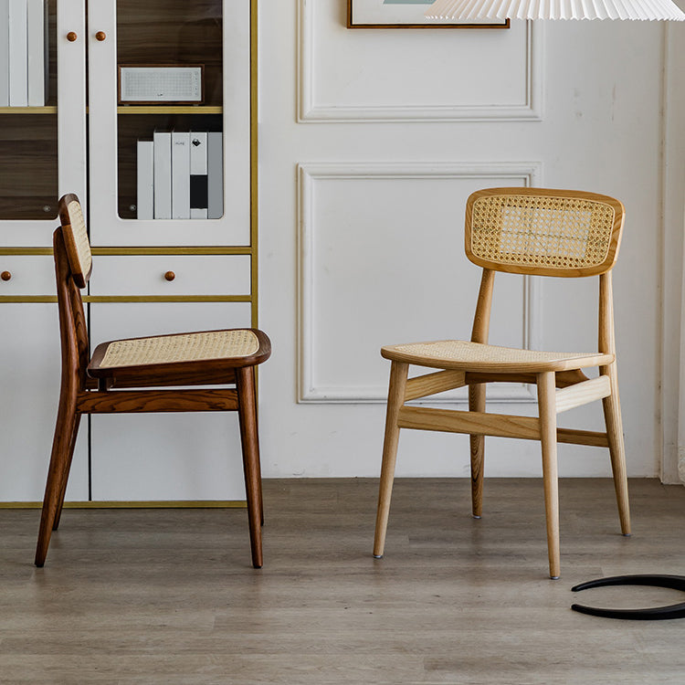 Contemporary Indoor Solid Wood Open Back Armless Dining Chair
