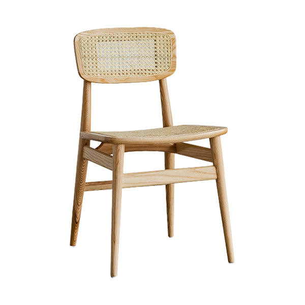 Contemporary Indoor Solid Wood Open Back Armless Dining Chair