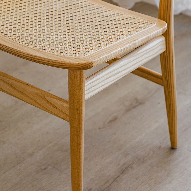 Contemporary Indoor Solid Wood Open Back Armless Dining Chair