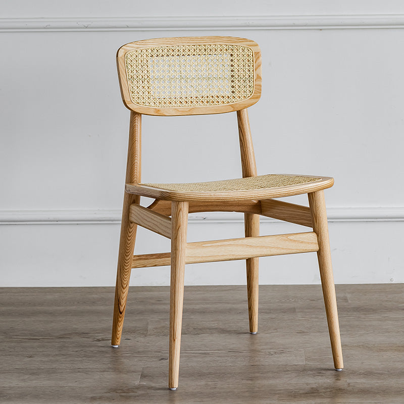 Contemporary Indoor Solid Wood Open Back Armless Dining Chair