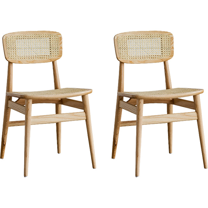 Contemporary Indoor Solid Wood Open Back Armless Dining Chair